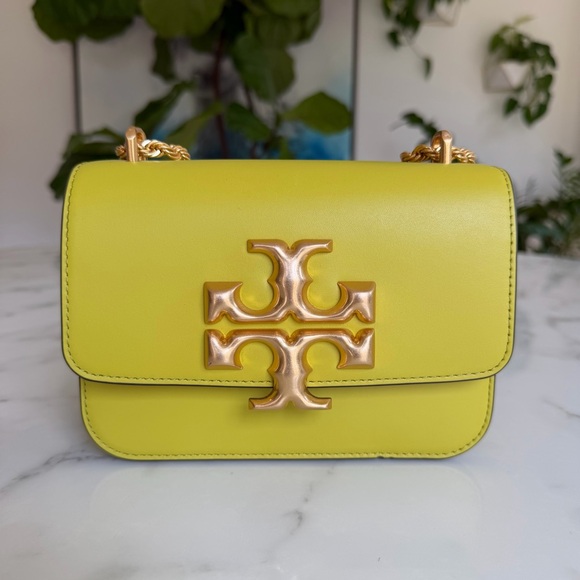 Tory Burch Handbags - Tory Burch Eleanor Small Convertible Shoulder Bag in Island Chartreuse Leather
